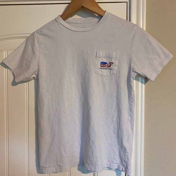 Vineyard Vines girls white short sleeve pocket tee - Picture 1 of 3